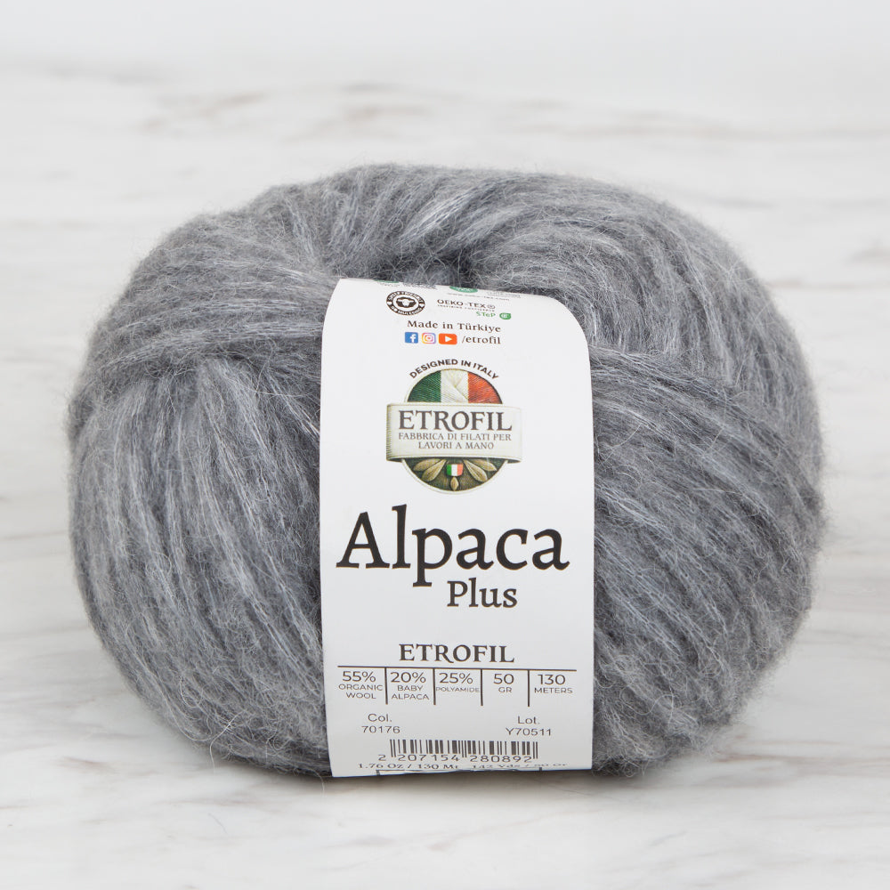 Etrofil Alpaca Plus Gri El Örgü İpi - 70176